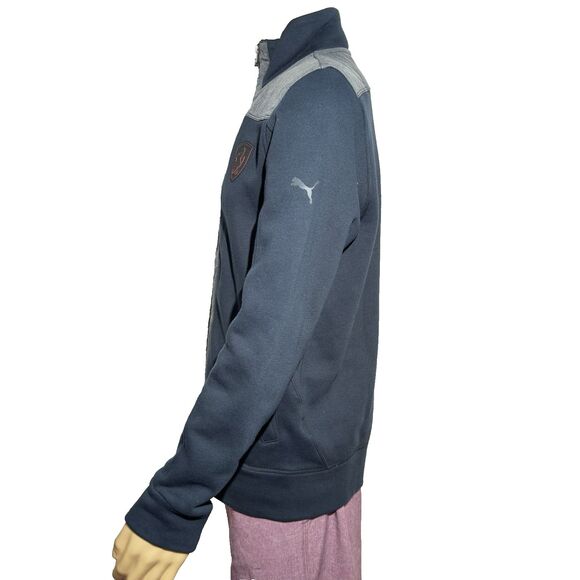 Ferrari Puma Scuderia Team Full Zip Jacket Men’s Medium Black Gray Logo EUC - Picture 5 of 15
